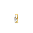 hanger lab grown diamant 0.33ct f vs 8 mm 14K geelgoud - ovaal