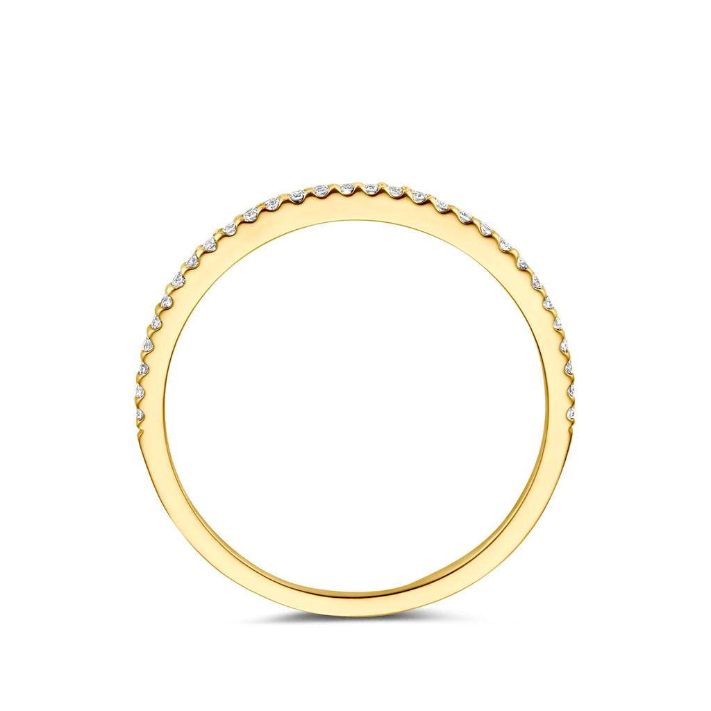 ring diamant 0.11ct h si 14K geelgoud