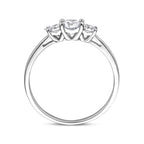 Ring Trilogie Zirkonia Silber rhodiniert