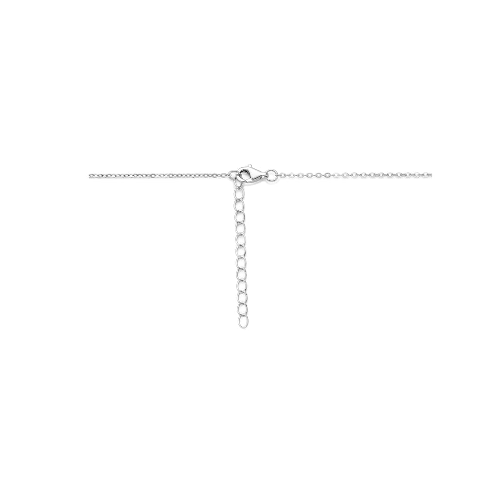 Halskette Herzen 40 + 4 cm Silber rhodiniert