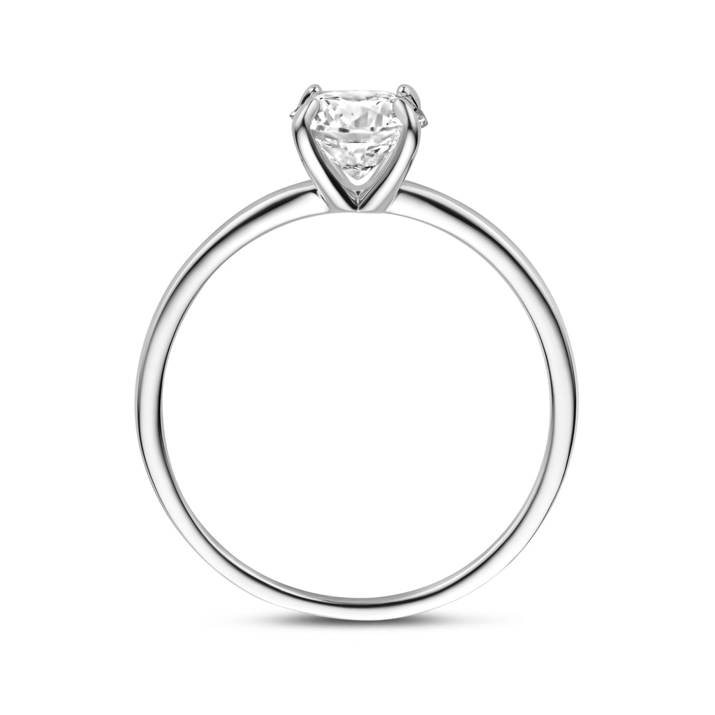 ring zirkonia zilver gerhodineerd