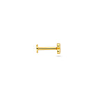 flat back piercing zirkonia 3,5 mm 1 micron zilver verguld (geel)