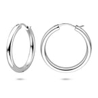 oorringen 26,5 mm zilver gerhodineerd