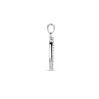 hanger rondje zirkonia 25 mm zilver gerhodineerd