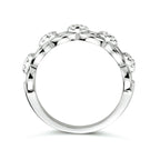Ringglieder-Zirkonia-Silber rhodiniert