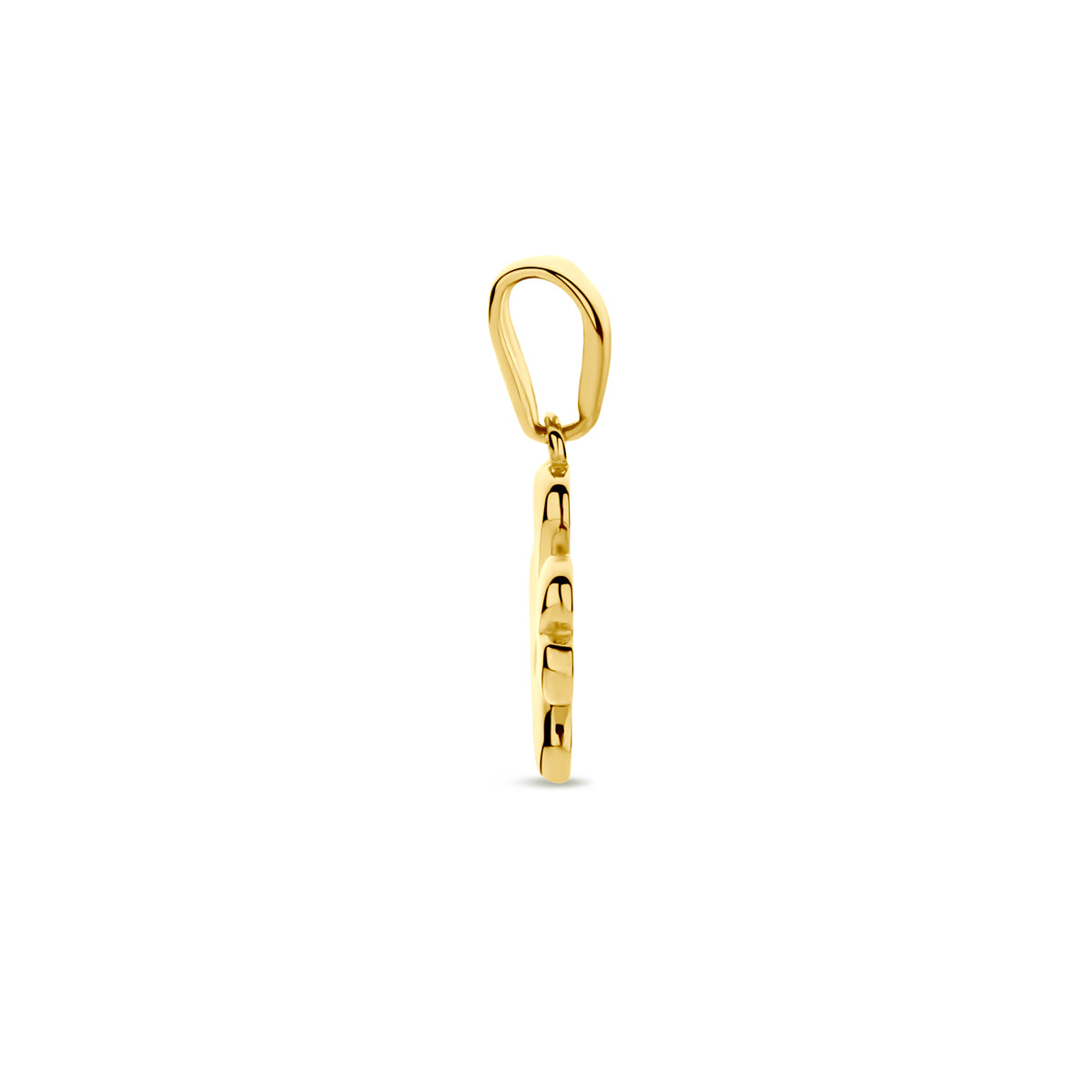 hanger klavertje 10 mm 14K geelgoud