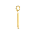 graveerhanger mat gediamanteerd 14K geelgoud