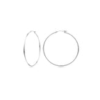 oorringen ronde buis 1,5 mm zilver wit
