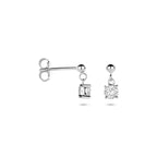 oorhangers zirkonia 11 mm zilver gerhodineerd