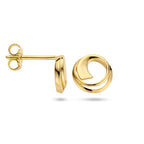 Ohrstecker rund 14K Gelbgold