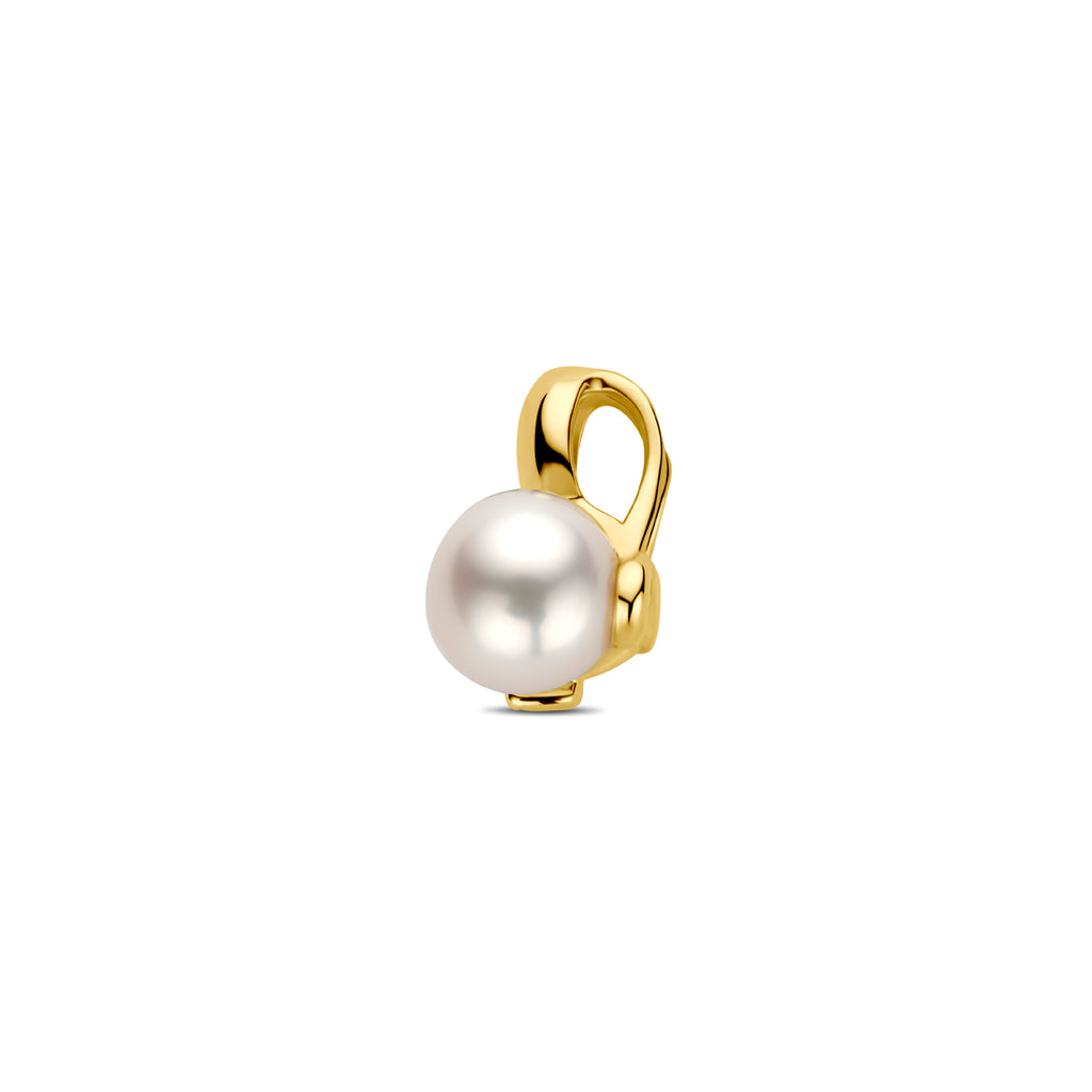 Anhänger Perlen und Diamant 0.02ct H SI 11 mm 14K Gelbgold