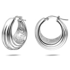 oorringen 25,5 mm zilver gerhodineerd
