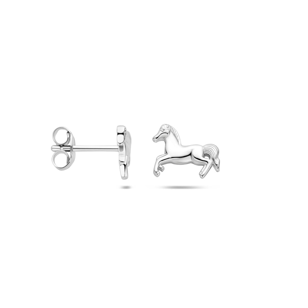 Ohrstecker Pferd Silber rhodiniert