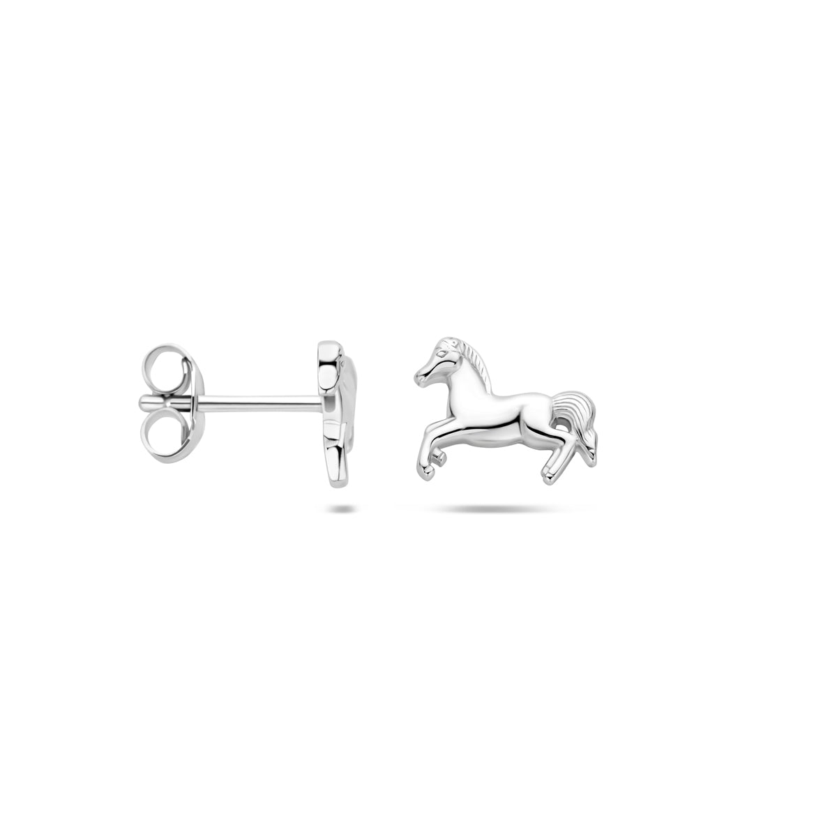 Ohrstecker Pferd Silber rhodiniert