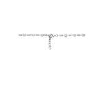 Halskette Zirkonia 44 + 3 cm Silber rhodiniert