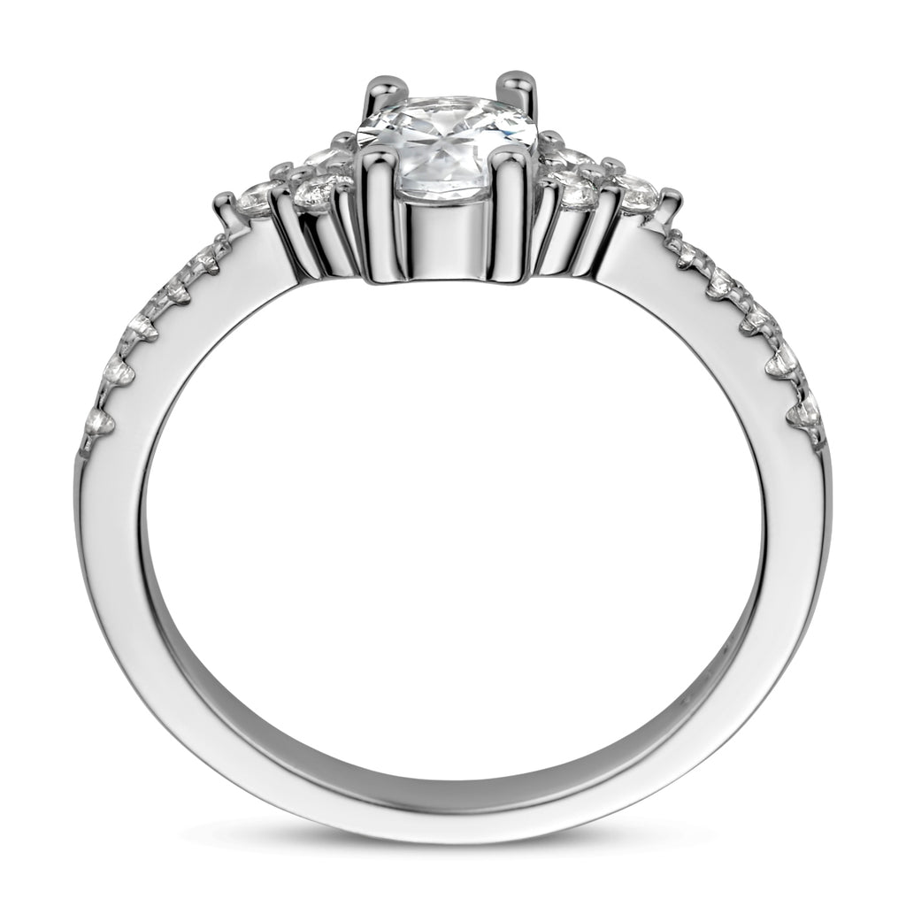 Ring Trilogie Zirkonia Silber rhodiniert
