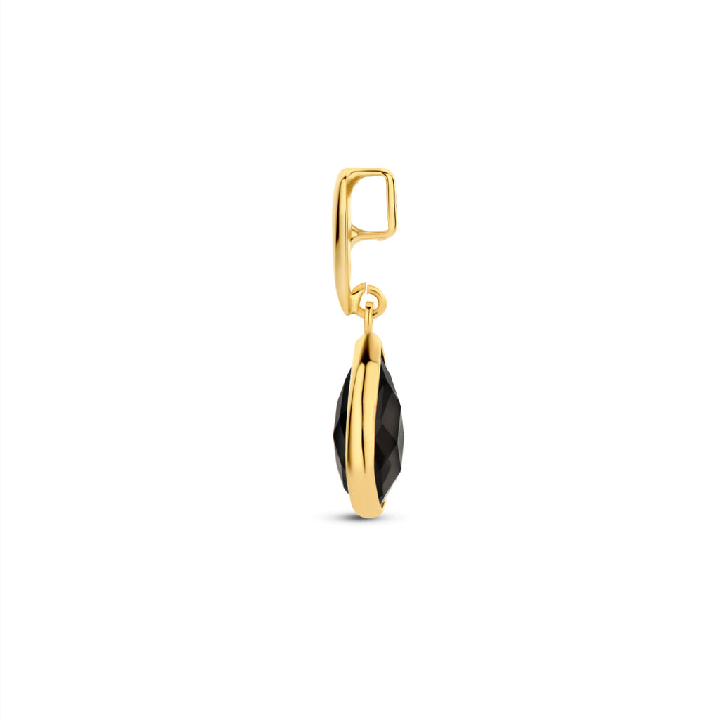 hanger onyx 12,5 mm 14K geelgoud