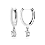 klapoorringen zirkonia en wit emaille zilver gerhodineerd