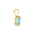 Anhänger Blautopas 11 mm 14K Gelbgold