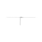 collier hartje 36 + 4 cm zilver gerhodineerd