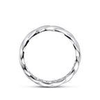 Ring gedrehtes Silber rhodiniert