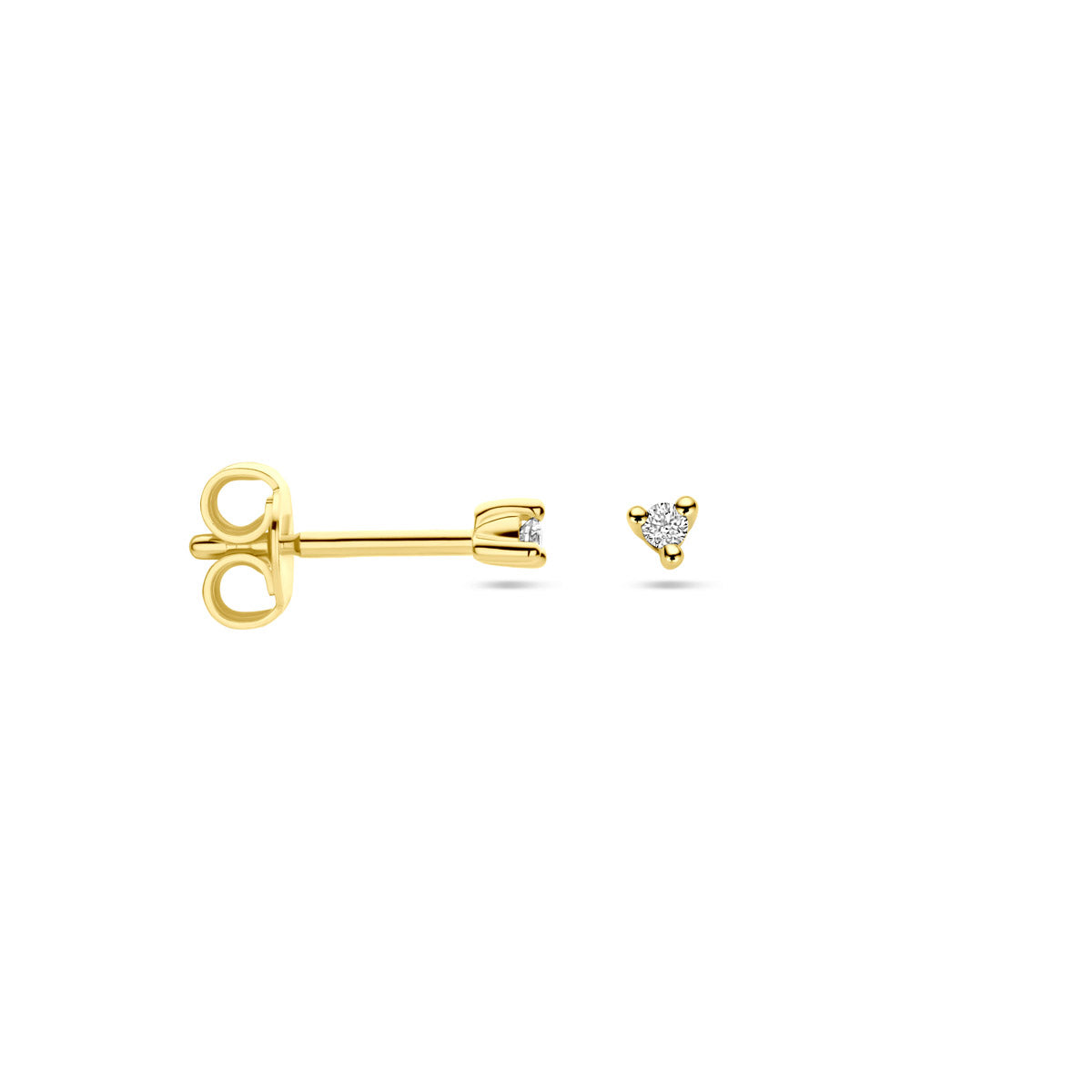 Ohrstecker Diamant 0,04 ct (2x 0,02 ct) h p1 14K Gelbgold