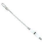 Gravurarmband Ankerplatte 5,0 mm 13 - 15 cm Silber weiß