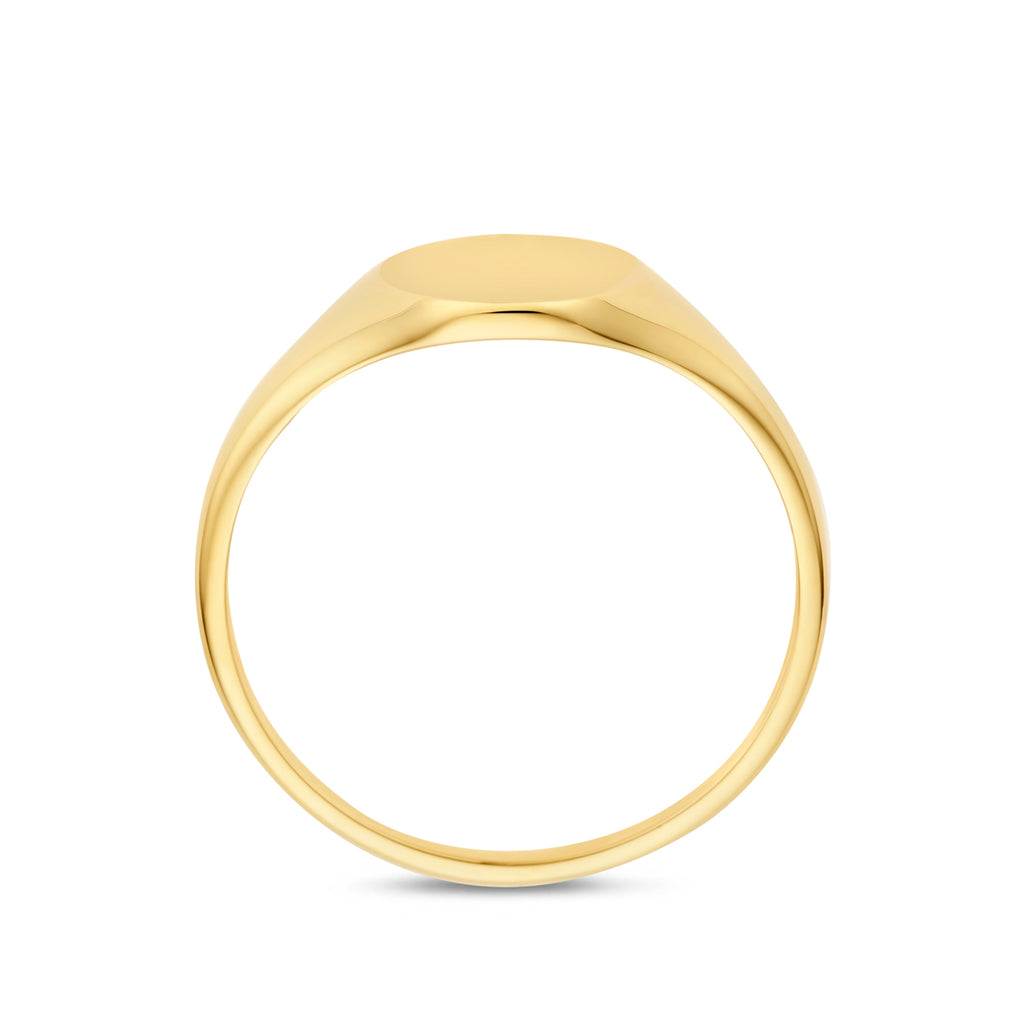 Gravurring oval 14K Gelbgold