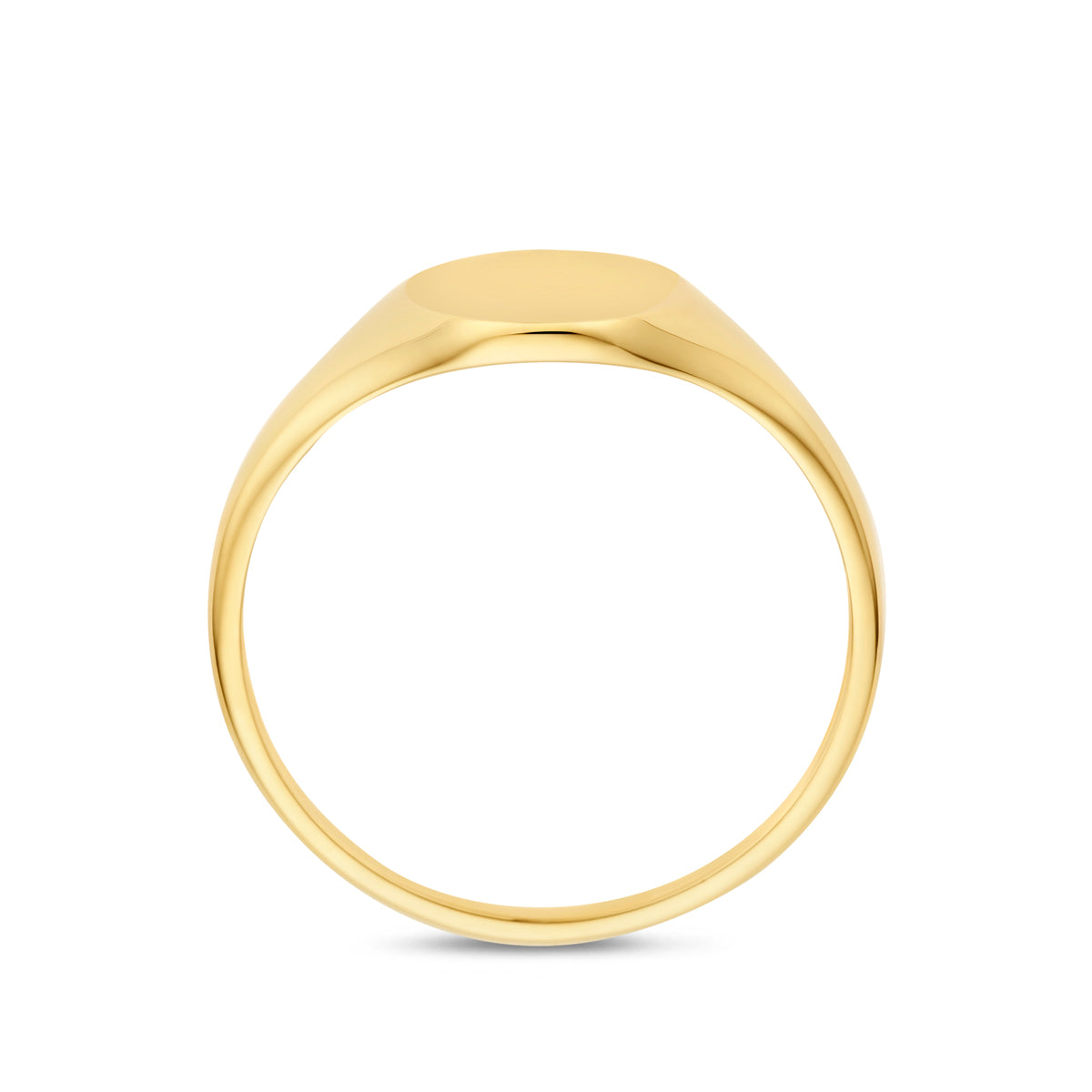Gravurring oval 14K Gelbgold