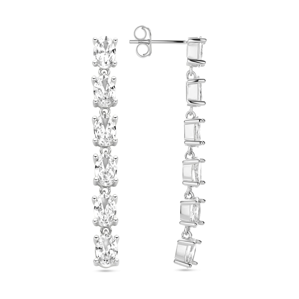 oorhangers zirkonia 44 mm zilver gerhodineerd