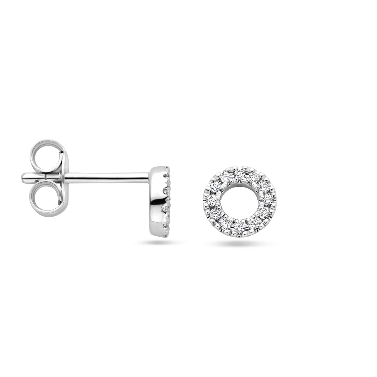 Ohrstecker Diamant 0.07ct (2x 0.035ct) H SI 5,5 mm 14K Weißgold