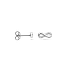 oorknoppen infinity zirkonia 9 mm zilver gerhodineerd