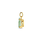 hanger groen amethist 18 mm 14K geelgoud