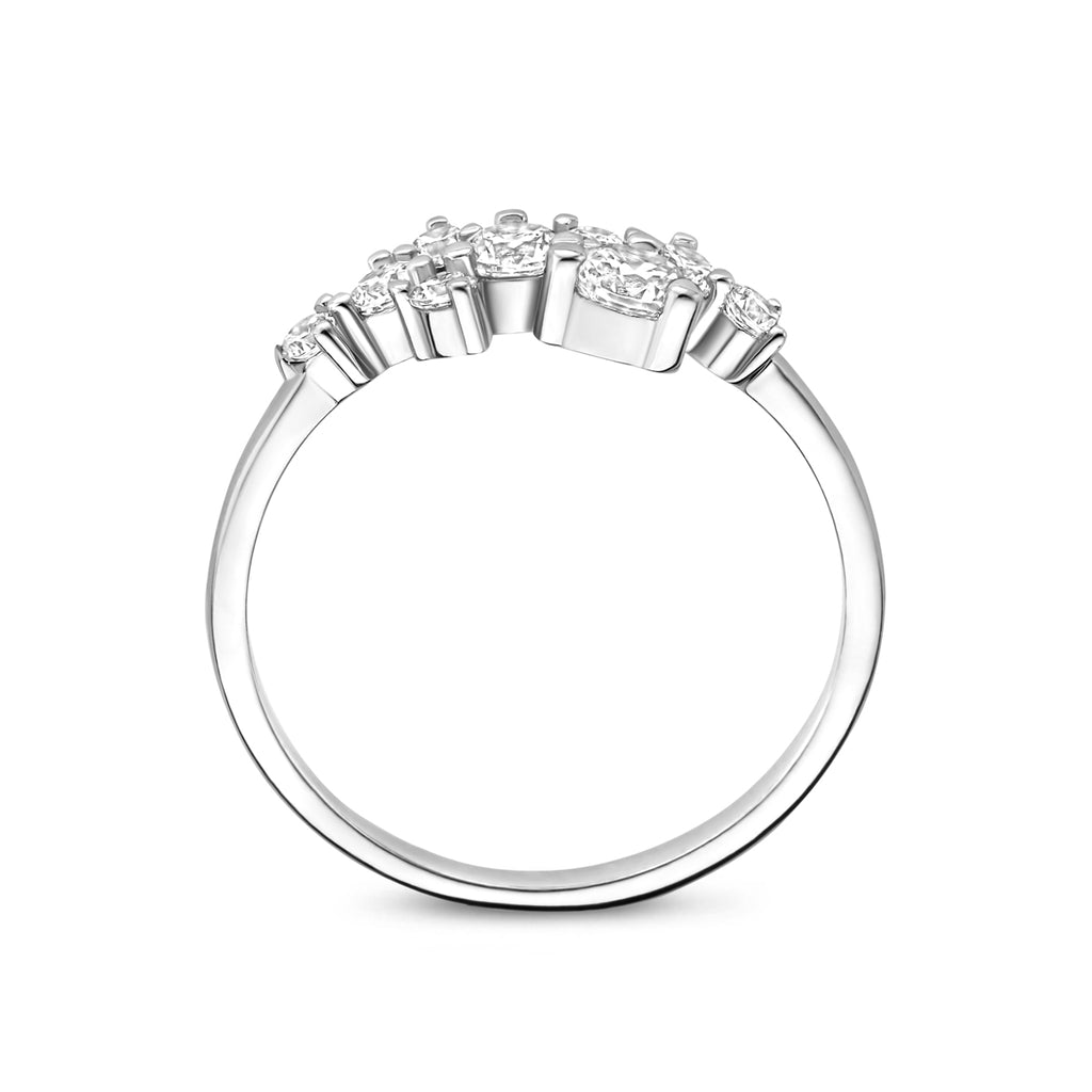 Ring Zirkonia Silber rhodiniert