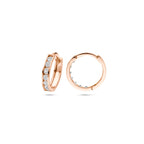 klapoorringen zirkonia 12,5 mm 14K roségoud