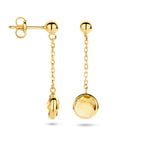 oorhangers citrien 14K geelgoud