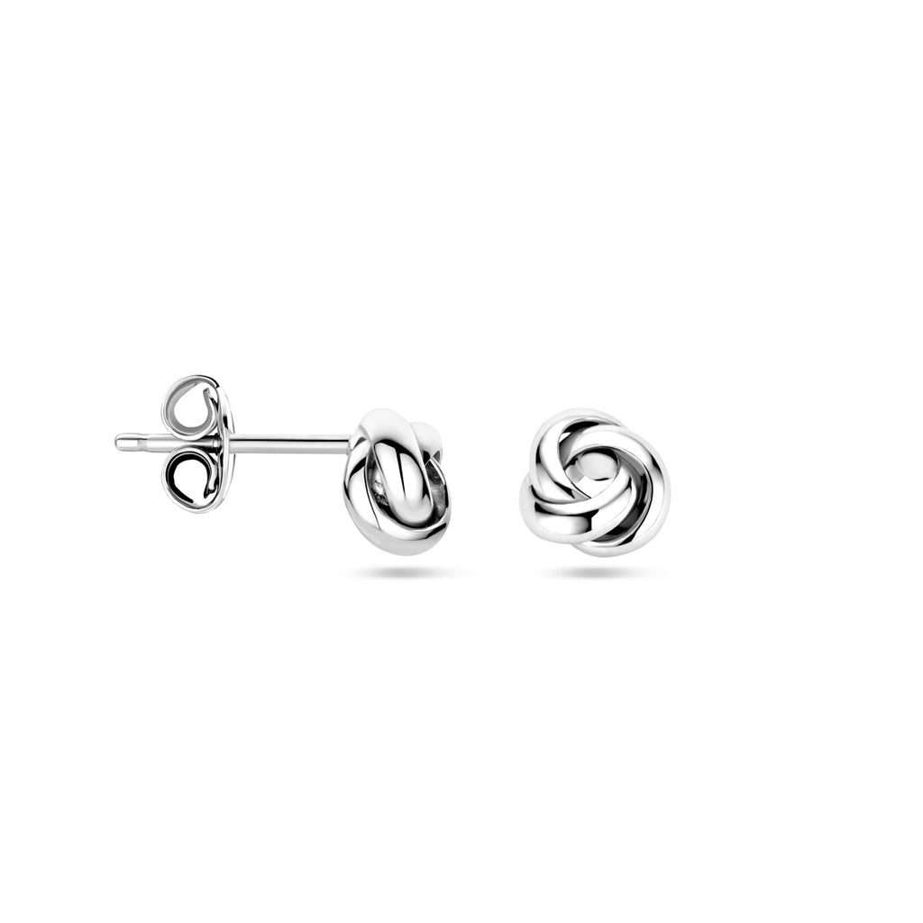 oorknoppen knoop 6 mm zilver gerhodineerd