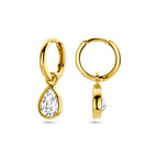 oorringen zirkonia 14K geelgoud