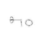 oorknoppen cirkel 6 mm zilver gerhodineerd