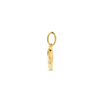 hanger hart zirkonia 14K geelgoud