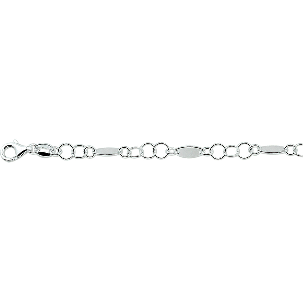 Armband 5,0 mm 19 cm Silber rhodiniert