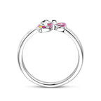 ring eenhoorn emaille zilver gerhodineerd