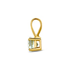 hanger groen amethist 9 mm 14K geelgoud - rond