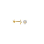 9K Ohrstecker Zirkonia 6 mm 9K Gelb