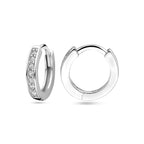 klapoorringen zirkonia 9 mm zilver gerhodineerd