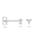 oorknoppen zirkonia zilver gerhodineerd