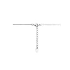 collier parel 40 + 4 cm zilver gerhodineerd