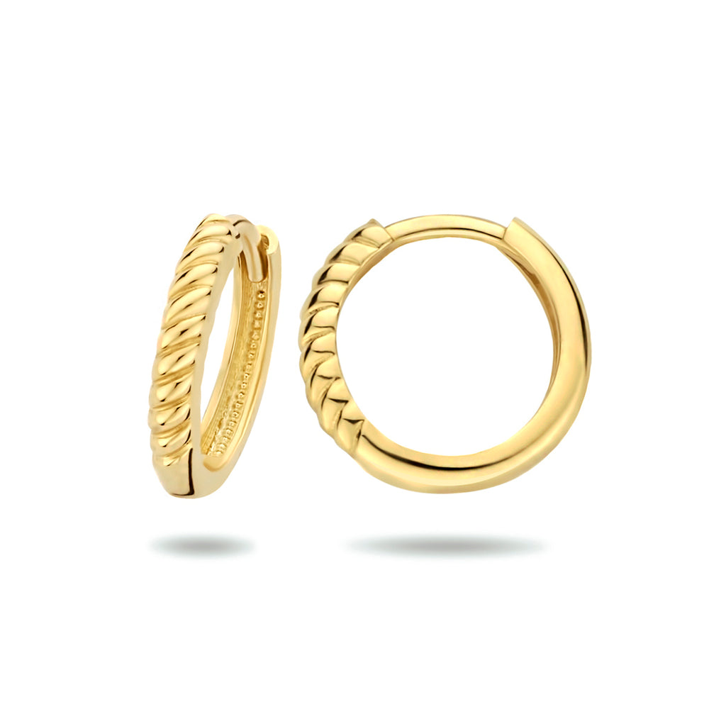 9 Karat Klappcreolen 13 mm 9 Karat Gelb