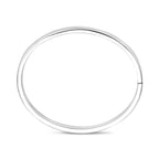 bangle dop 5 mm vlakke buis zilver wit - vlak