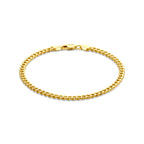 Gourmetkette massiv 3,7 mm Silgold (gelb mit Silberkern)